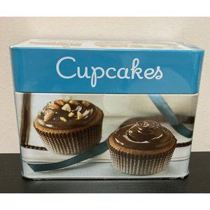 Cupcakes Keepsake Recipe Tin Box With 5 Section Dividers And 99 Recipes